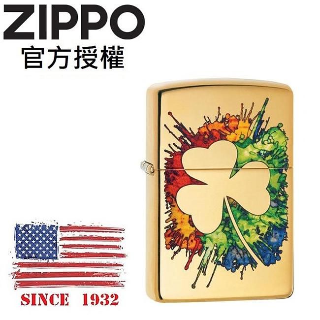 ZIPPO 塗鴉三葉草防風打火機 / 美國設計款