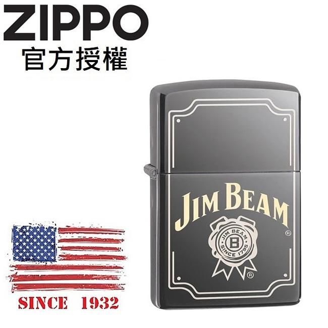 ZIPPO 金賓威士忌系列-黑冰勳章防風打火機 / 美國設計款
