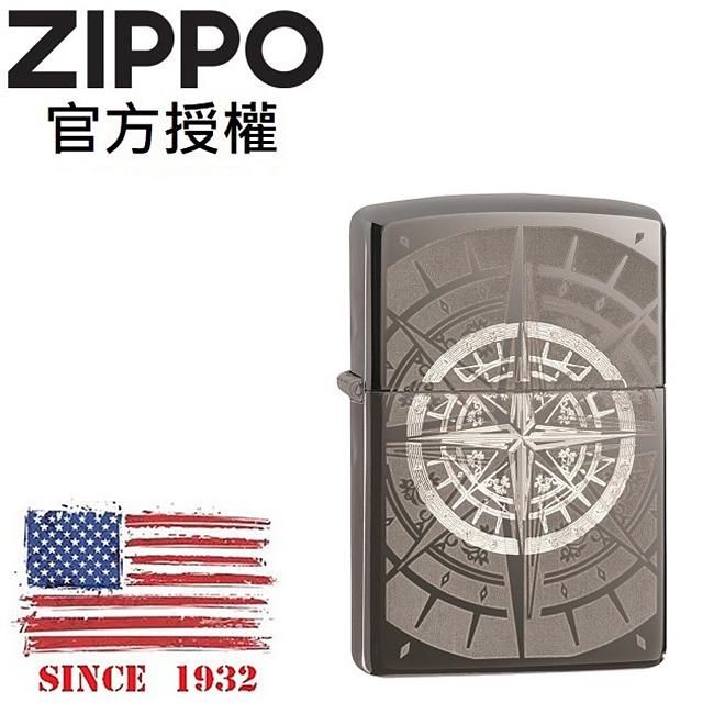 ZIPPO 黑冰指南針防風打火機 / 美國設計款