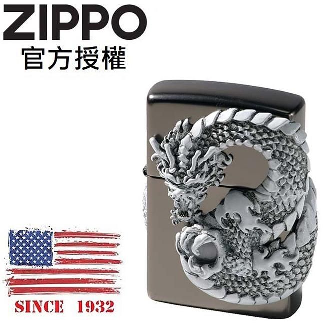 ZIPPO 神龍飛舞(珍珠白)防風打火機 / 韓國設計款