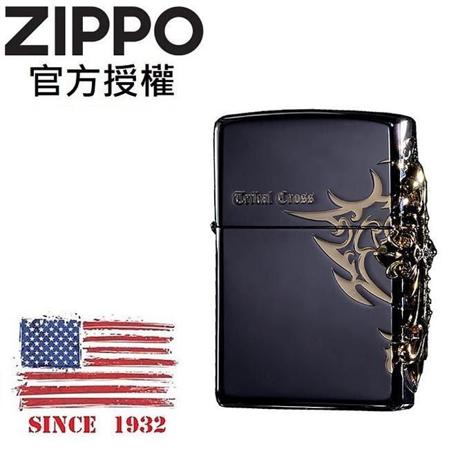 ZIPPO 聖天使十字火焰(黑冰金)防風打火機 / 韓國設計款