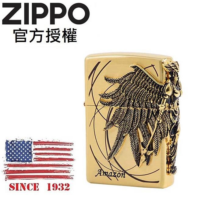 ZIPPO 亞馬遜女戰士(金色)防風打火機 / 韓國設計款