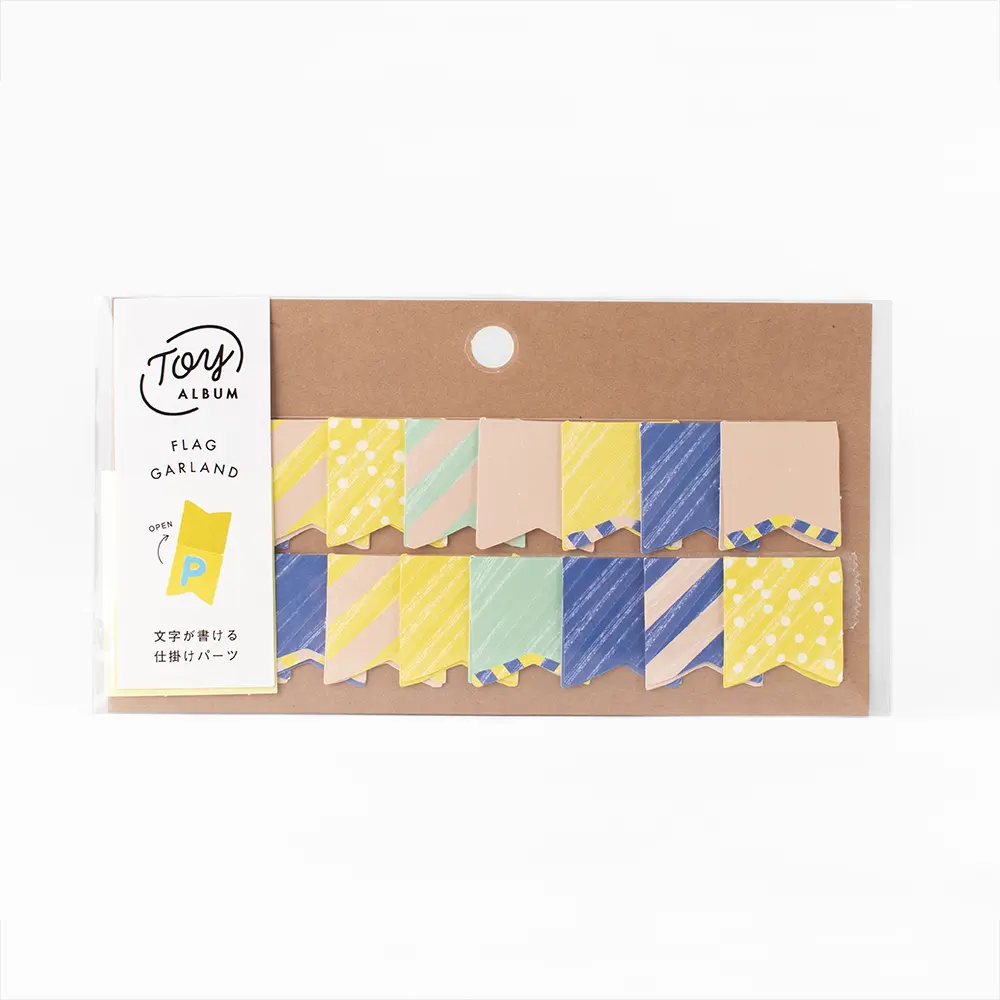 日本 IROHA Toy 迷你DIY裝飾紙片/ 旗幟花環