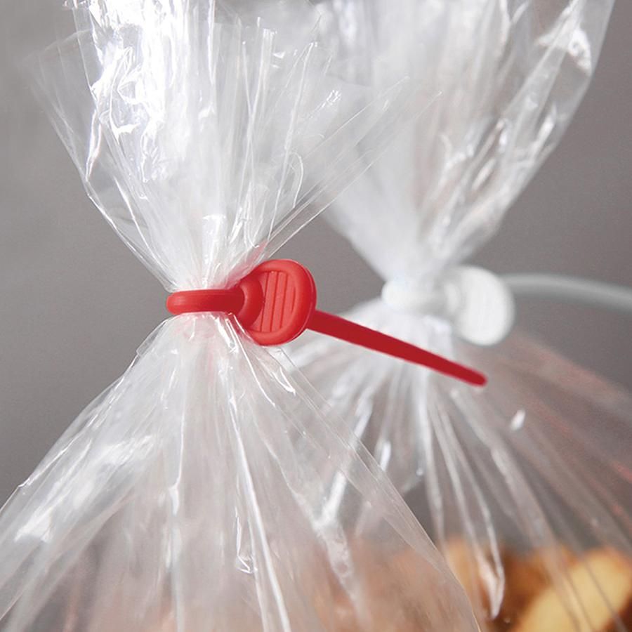 日本霜山 可扣式矽膠食品束帶/封口器/捲線器(3種不同尺寸)-18條入