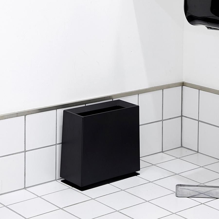 日本ideaco 方磚家用垃圾桶/ 8.5L/ 黑