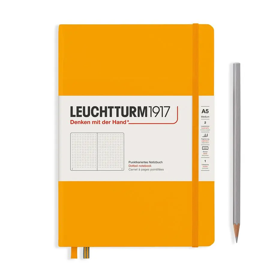 德國 LEUCHTTURM1917 硬殼筆記本 A5/ 日出/ 方點