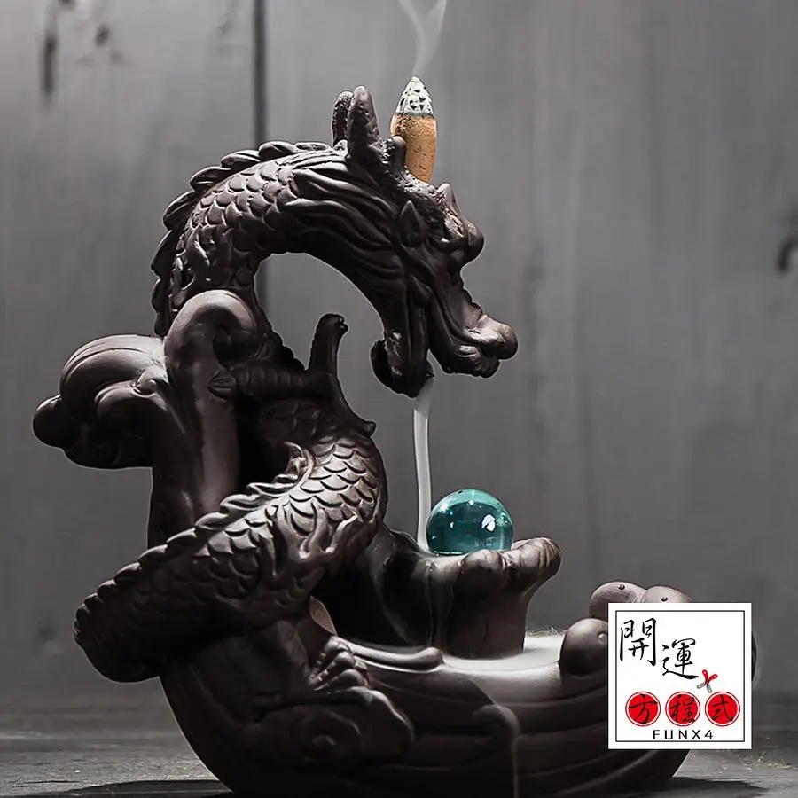 【開運方程式】祥龍吐珠紫砂倒流香✦