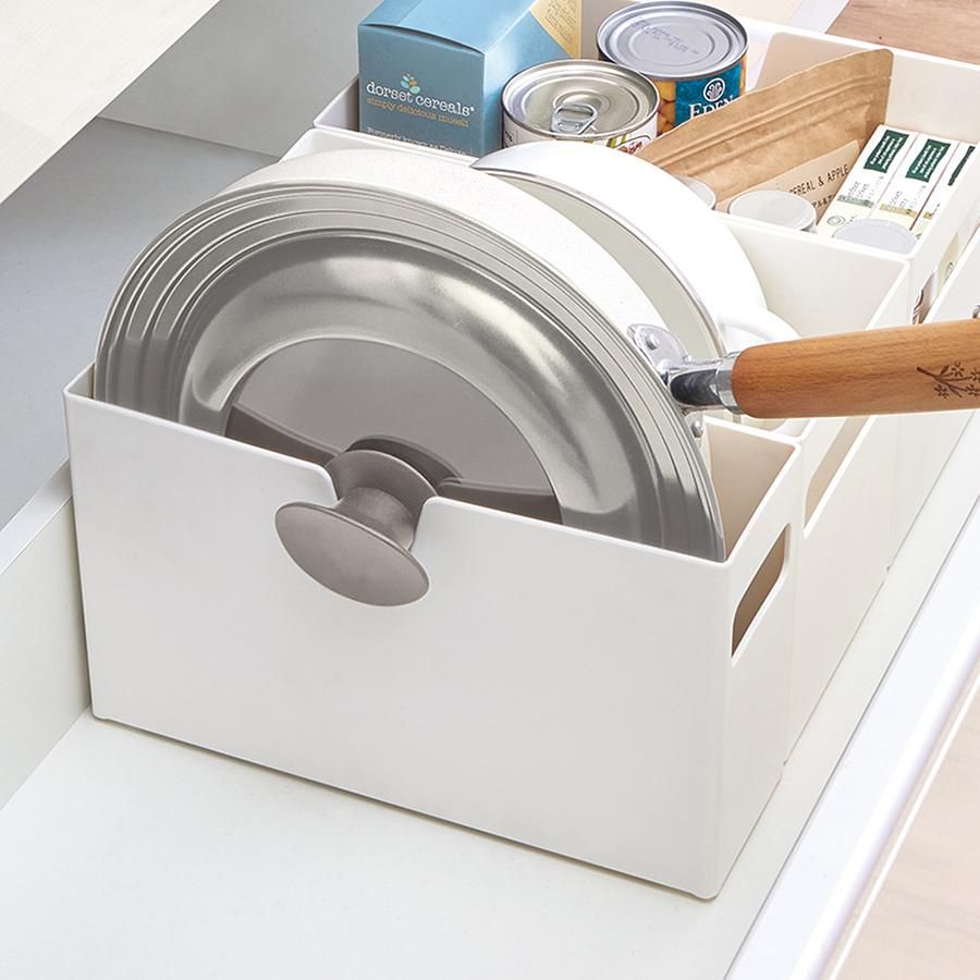 日本天馬 廚房系列平口式櫥櫃抽屜用ABS收納籃-寬9CM-3入