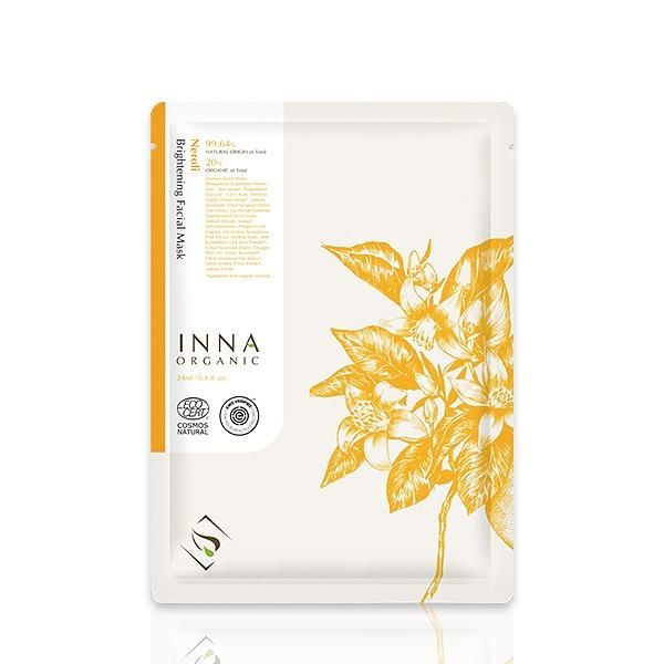 INNA Organic 童顏有機 橙花光采嫩白隱形面膜 6入組
