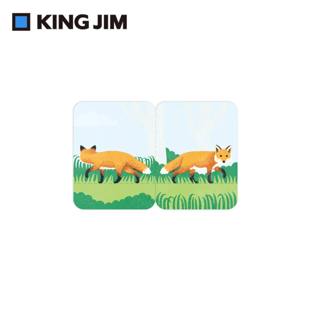 KING JIM可站立便利貼/ 動物款/ L/ 狐狸/ 3580-004