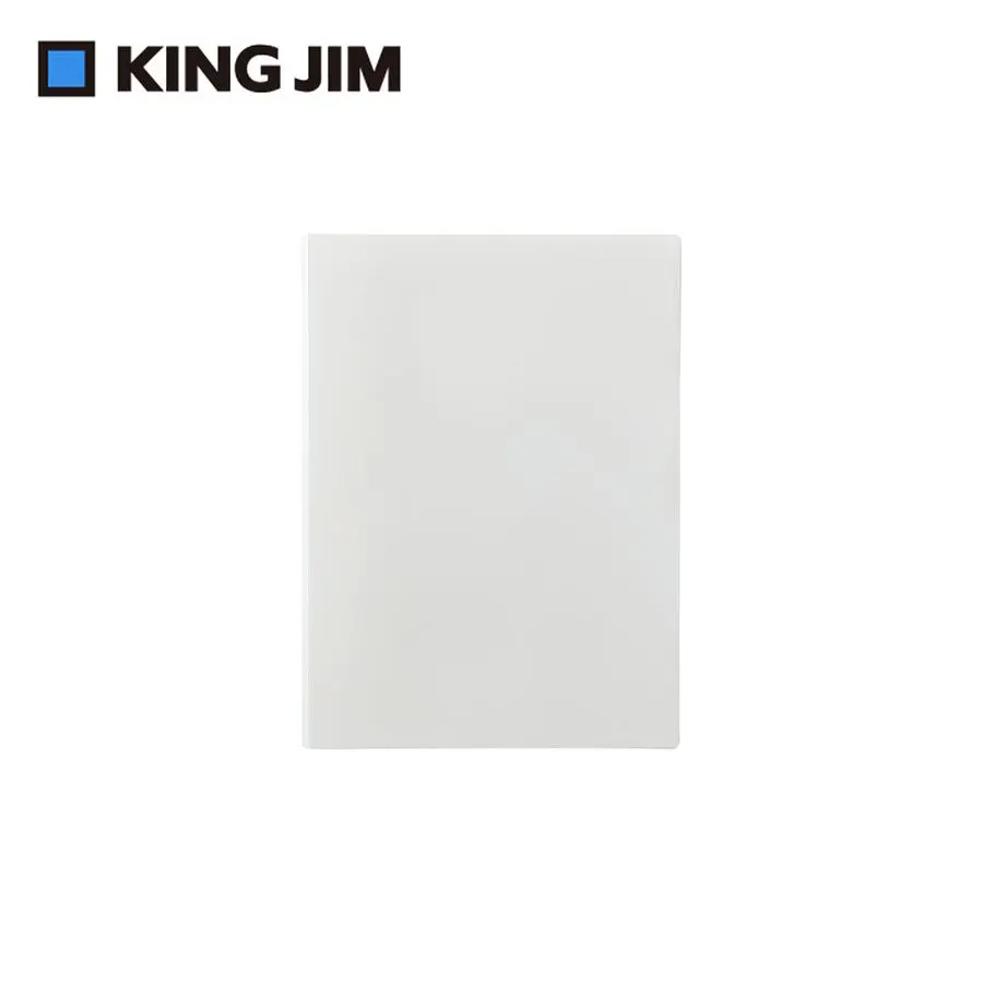 KING JIM EMILy硬殼3口袋收納資料夾/ A4/ 霜白/ EY759-WH