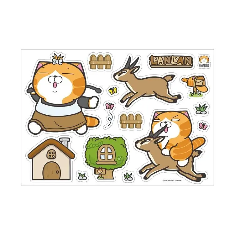 白爛貓貼紙/ 趕羚羊