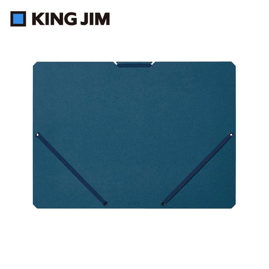 KING JIM Sand It文件收納夾/ 深藍/ A4橫向/ 2582-BL