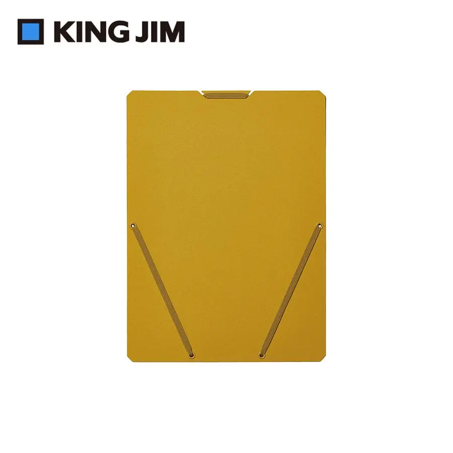 KING JIM Sand It文件收納夾/ 芥黃/ A4直向/ 2572-YL