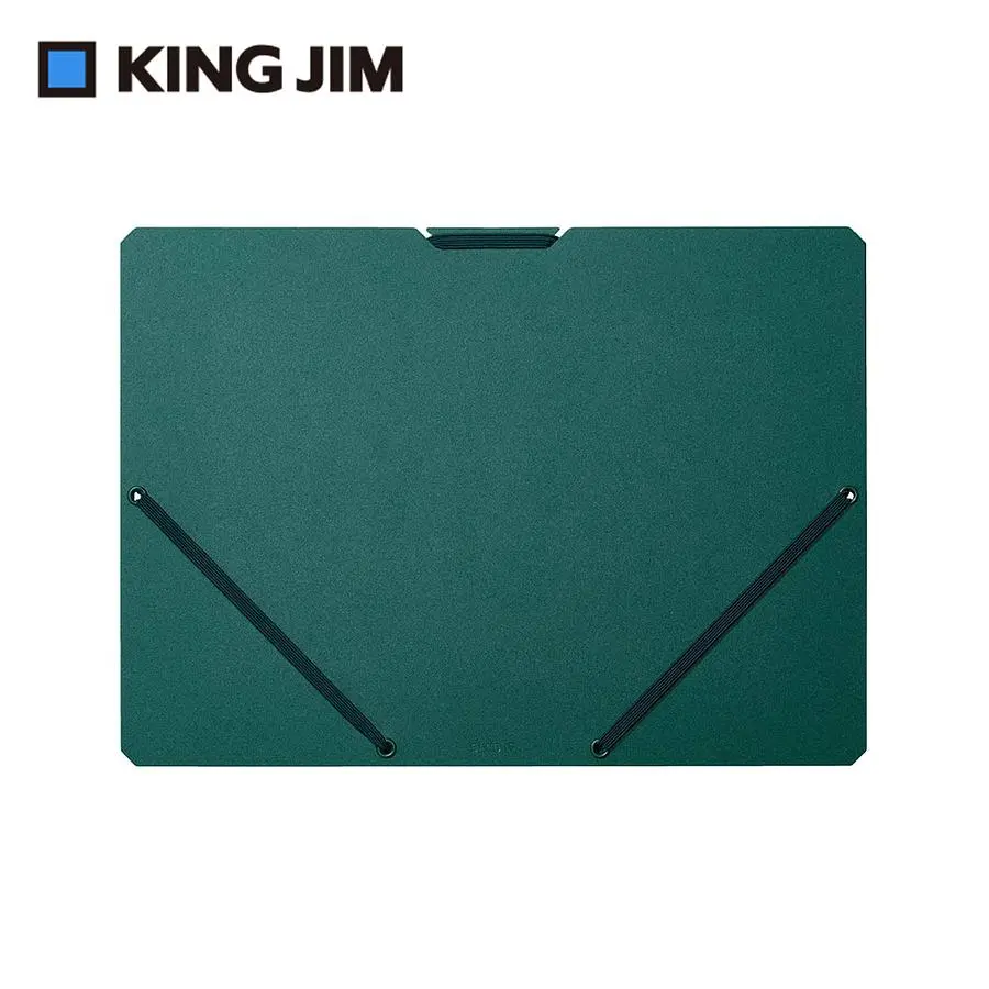 KING JIM Sand It文件收納夾/ 軍綠/ A4橫向/ 2582-GN