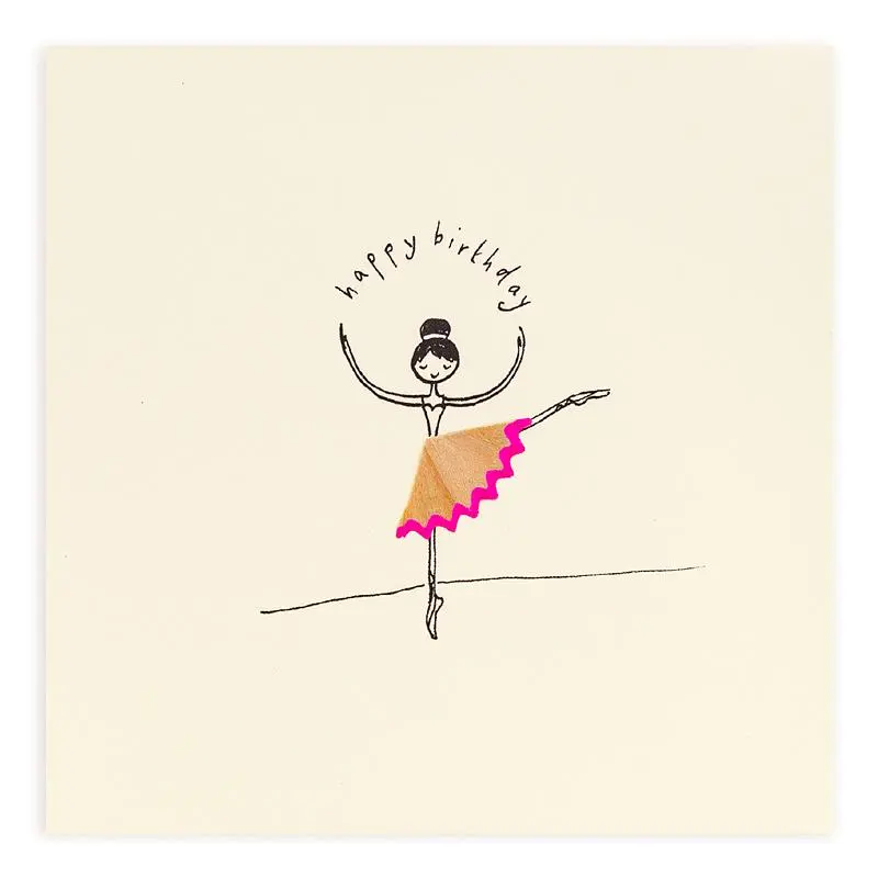 英國 Pencil Shavings 生日卡/ Happy Birthday Ballet