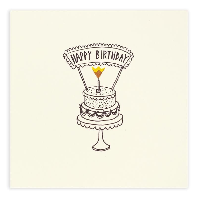 英國 Pencil Shavings 生日卡/ Cake