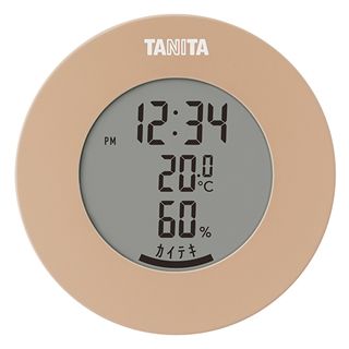 TANITA電子溫濕度計TT-585米色