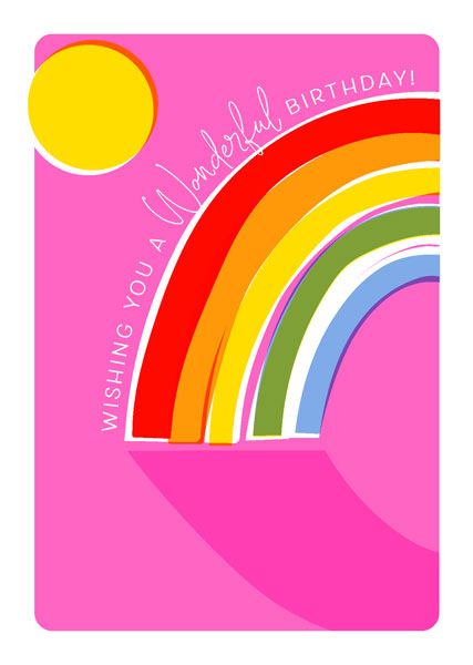 英國ART FILE 生日卡/ Soda Pop/ Rainbow