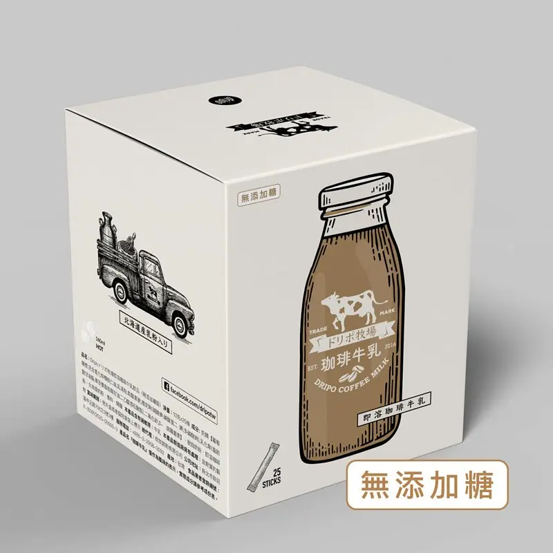 【Dripo牧場】咖啡牛乳即溶飲品/ 無添加糖