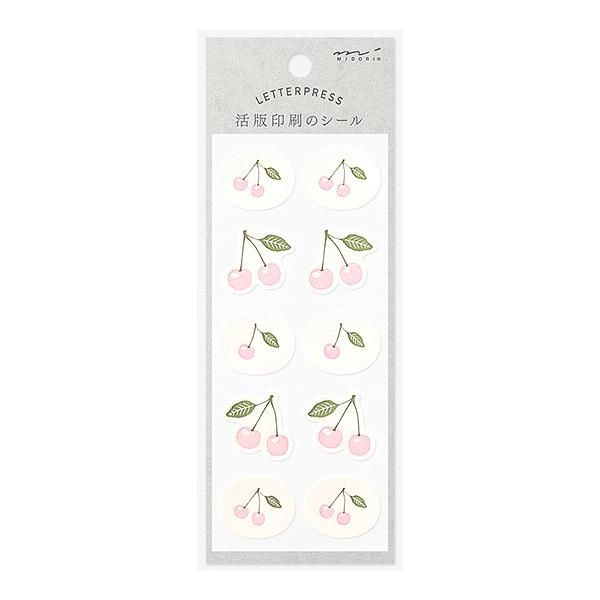 日本 MIDORI 標籤貼紙/ Cherry Pattern