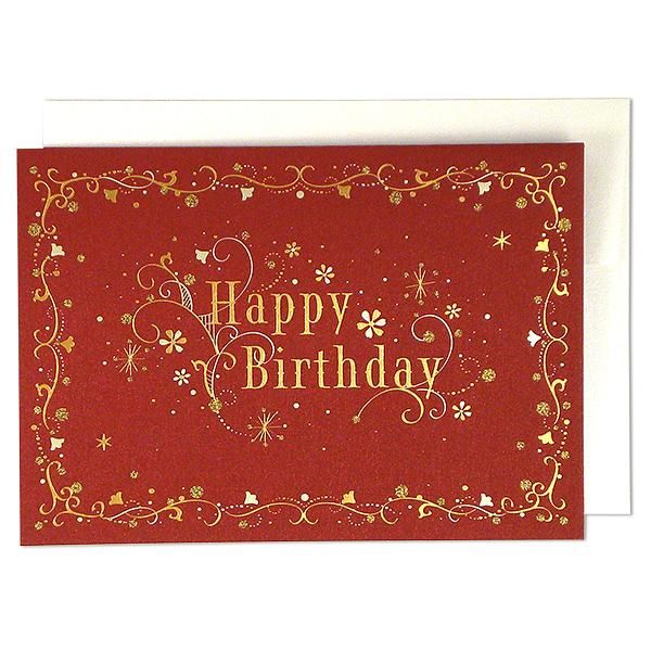 日本EASE生日卡/ 生日快樂/ 紅色