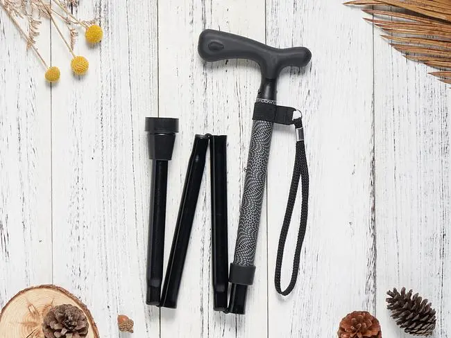 Merry Sticks悅杖夜間時尚反光折疊手杖/ 蜂巢黑