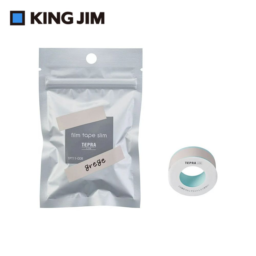 KING JIM TEPRA LITE熱感式標籤薄膜自黏膠帶/ 11mm/ 裸色/ TPT11-008