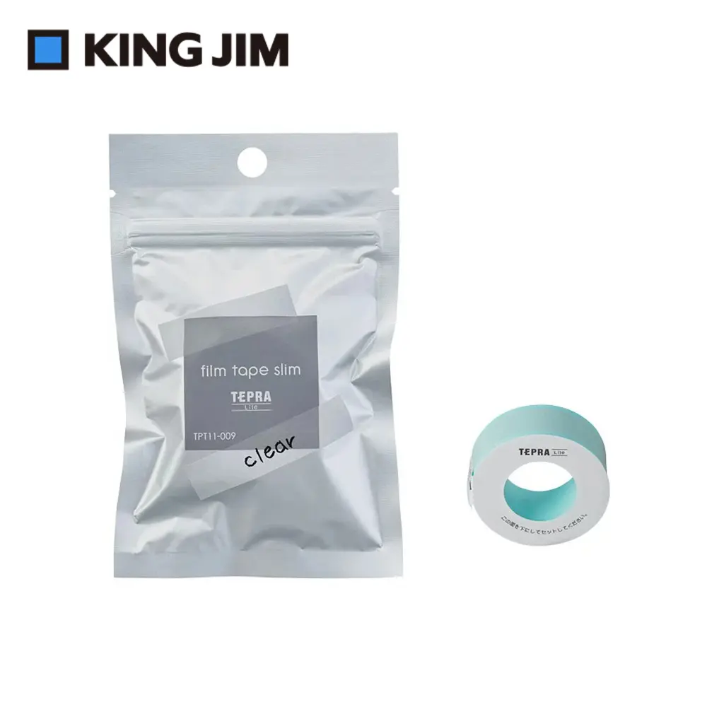 KING JIM TEPRA LITE熱感式標籤薄膜自黏膠帶/ 11mm/ 透明/ TPT11-009
