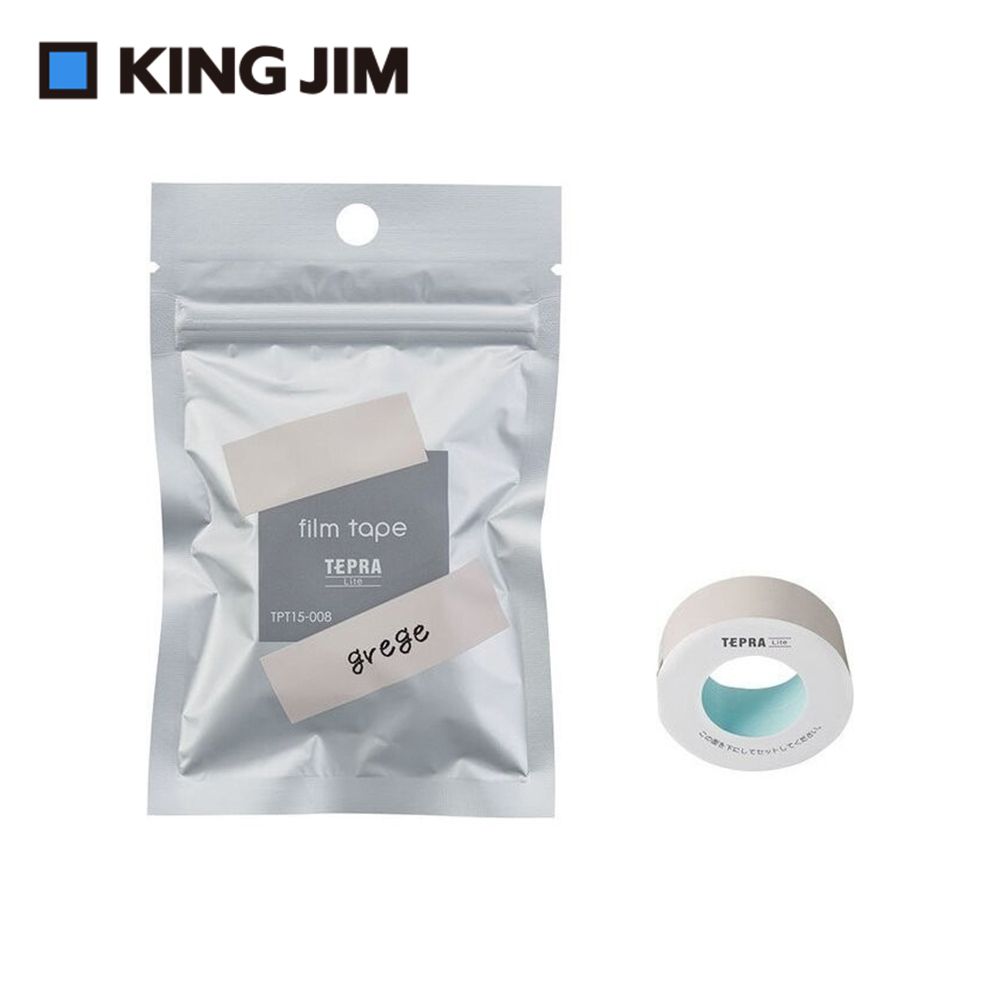 KING JIM TEPRA LITE熱感式標籤薄膜自黏膠帶/ 15mm/ 裸色/ TPT15-008