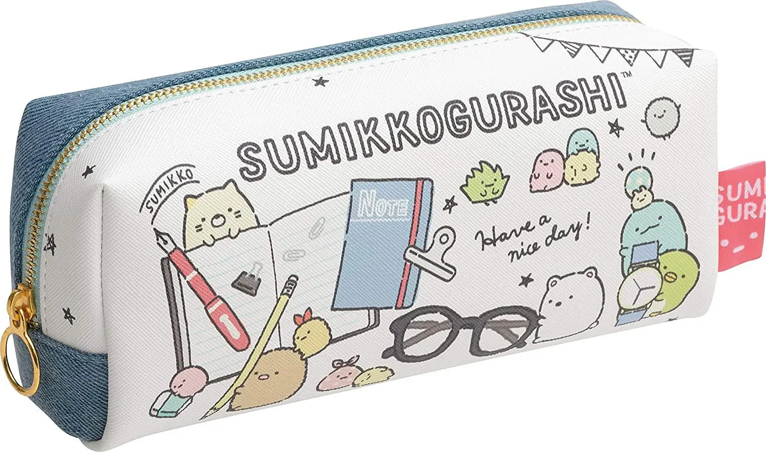 San-X角落生物刺繡筆袋/ 文具