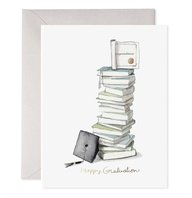 E. FRANCES萬用卡/ Grad Book Stack/ 書與學士帽