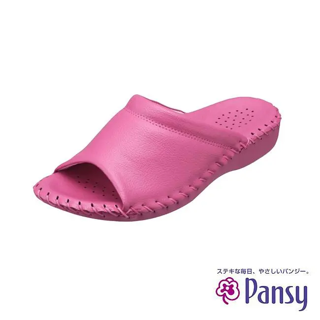 PANSY VIVID COLOR 女室內拖鞋 玫瑰紅 S (9409)