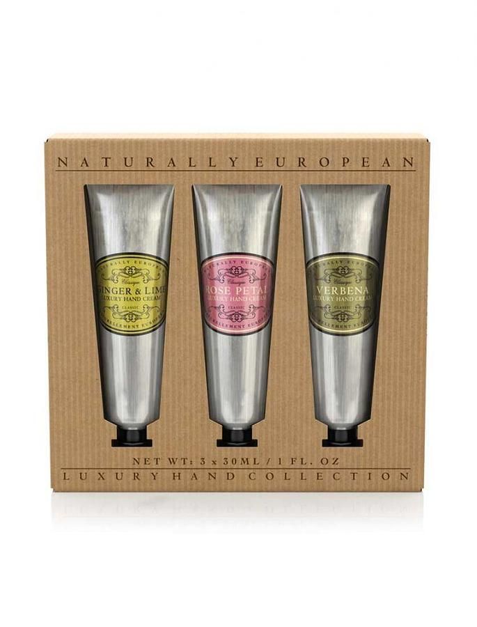 英國 Naturally European 三入裝隨身護手霜/ 野薑青檸+馬鞭草+小蒼蘭&西洋梨/ 三入組/ 30ml