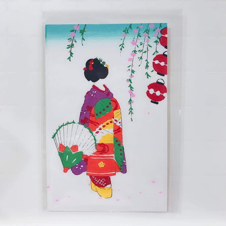 京都芸艸堂木版明信片-舞妓「春」