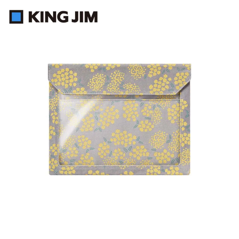 KING JIM FLATTY WORKS多用途帆布收納袋/ 金合歡限定款/ A5/ 5464-L101