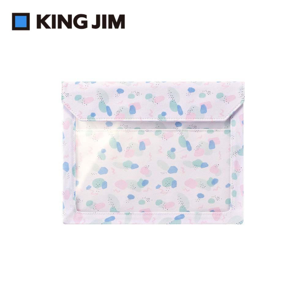 KING JIM FLATTY WORKS多用途帆布收納袋/ 色塊限定款/ A5/ 5464-L102
