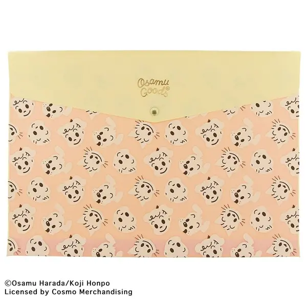 日本MARK'S 資料收納袋/ OSAMU GOODS/ A4/ 粉紅色