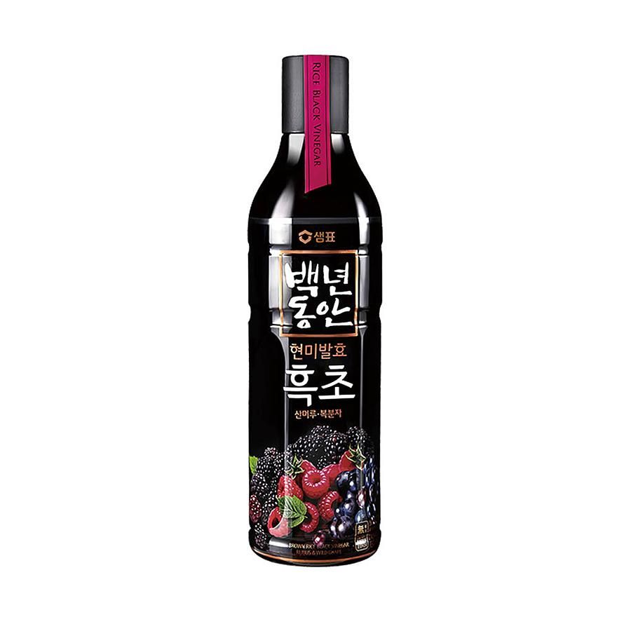 【韓味不二】膳府玄米黑醋(山葡萄&覆盆子口味) 900ml*3瓶