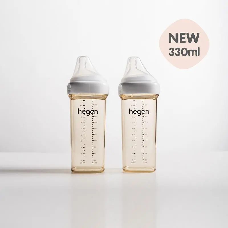 hegen金色奇蹟PPSU多功能方圓型寬口奶瓶雙瓶組/ 330ml