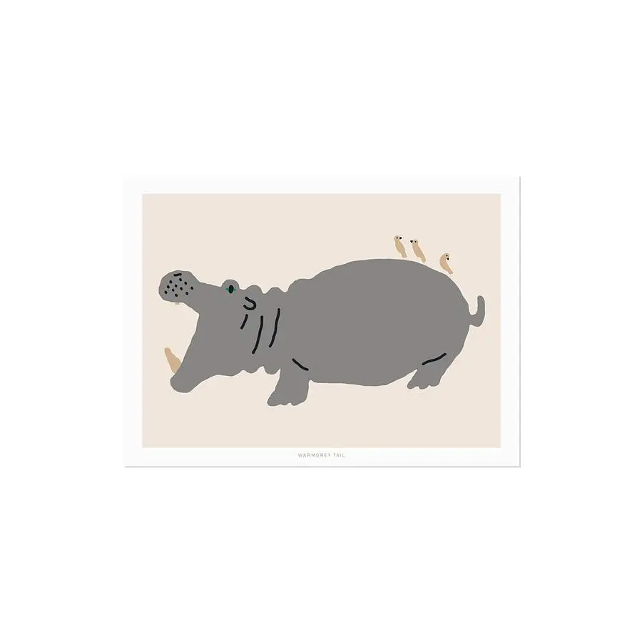 WARMGREY TAIL 明信片/ 河馬