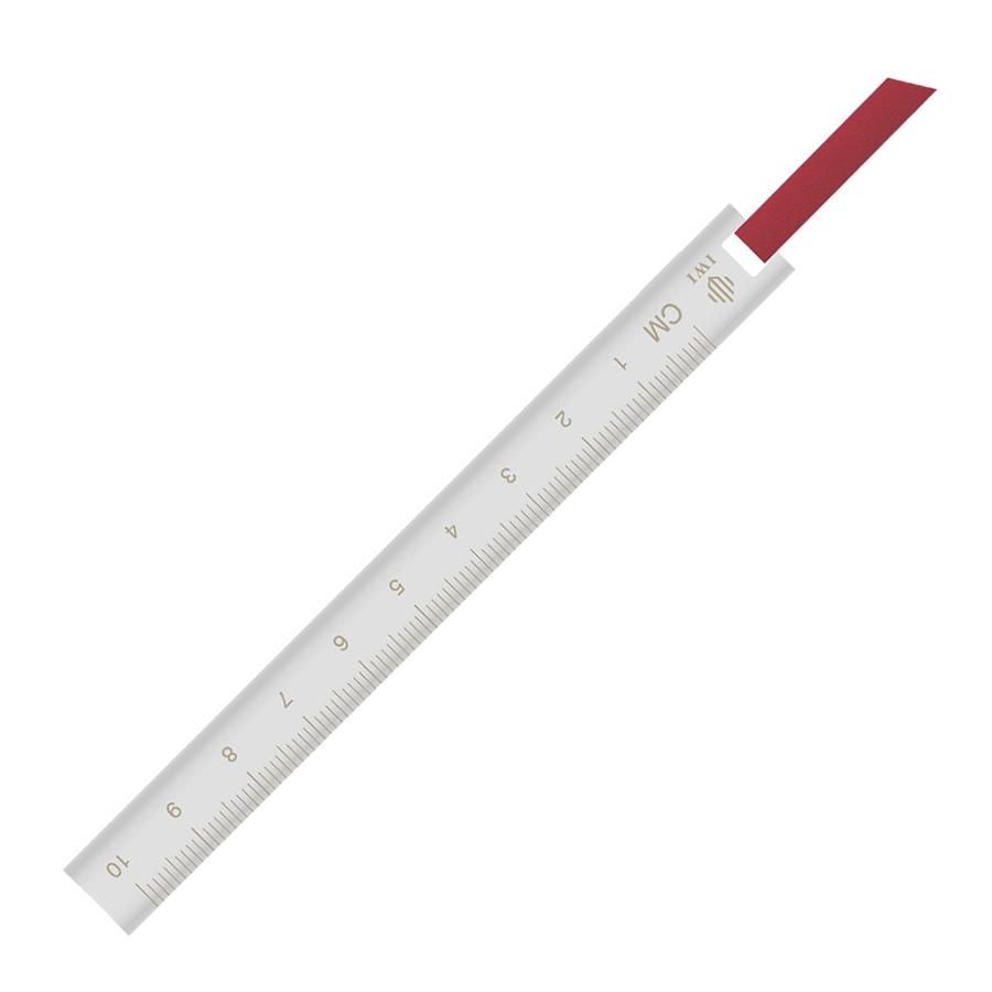IWI Ruler & Bookmark 迷你皮繩書籤尺/ 國旗紅