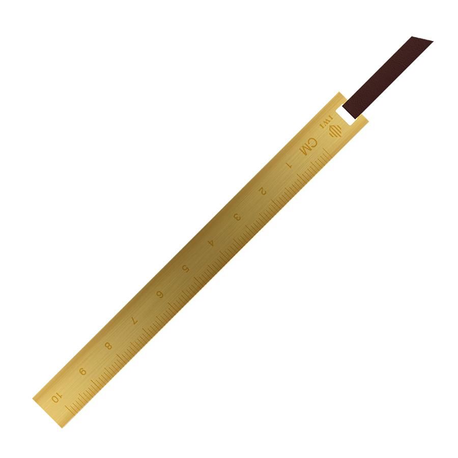 IWI Ruler & Bookmark 迷你皮繩書籤尺/黃銅