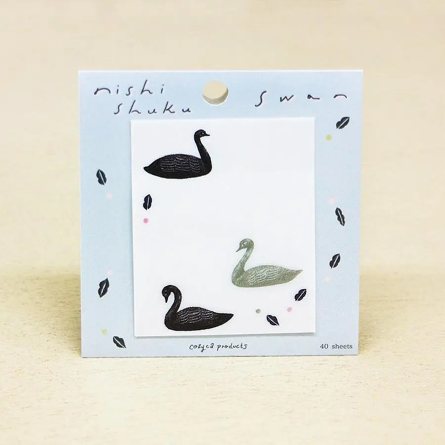 日本cozyca products 便利貼/ 西淑/ 天鵝
