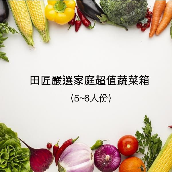 田匠嚴選家庭超值蔬菜箱 (5~6人份)