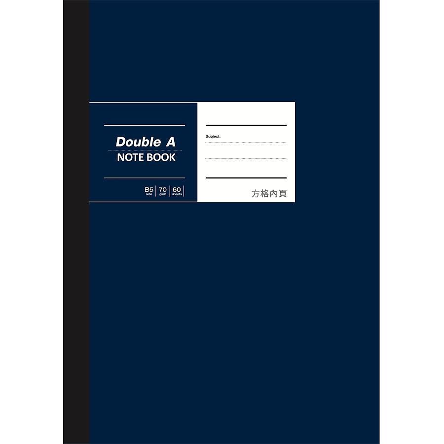 Double A布膠系列筆記本/ 方格/ 深藍/ B5/ 60頁/ DANB20001