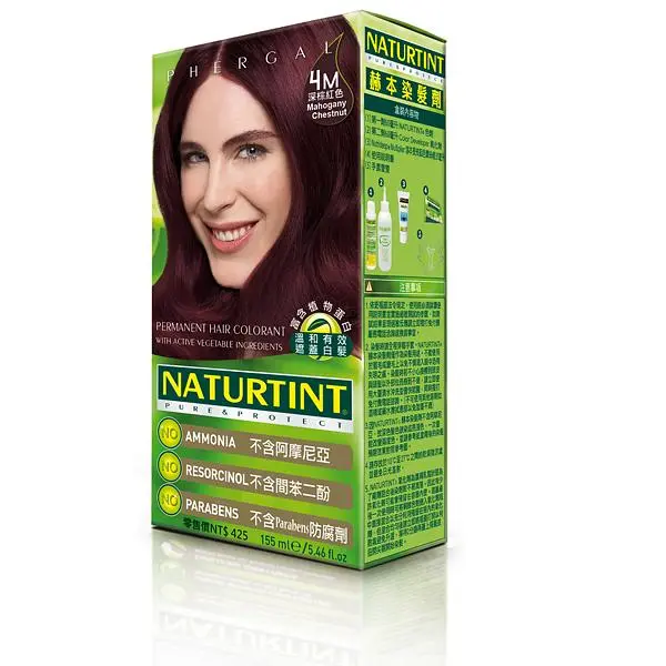【NATURTINT】赫本染髮劑-深棕紅色4M(155ml)