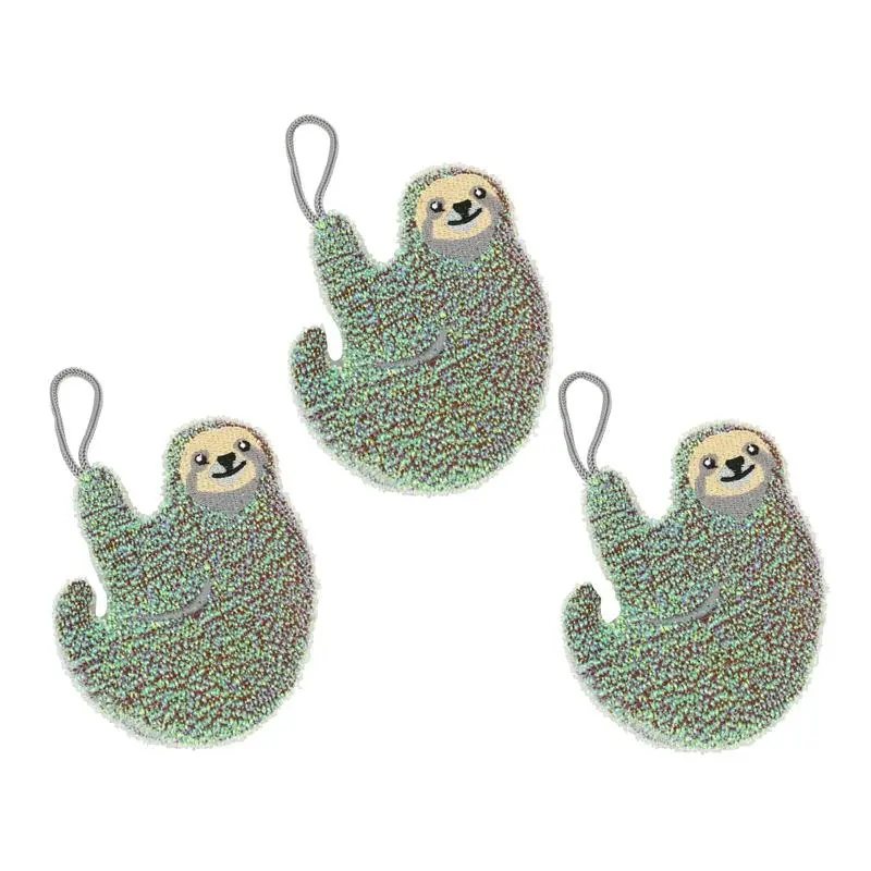 美國 KIKKERLAND 樹懶造型菜瓜布三入組