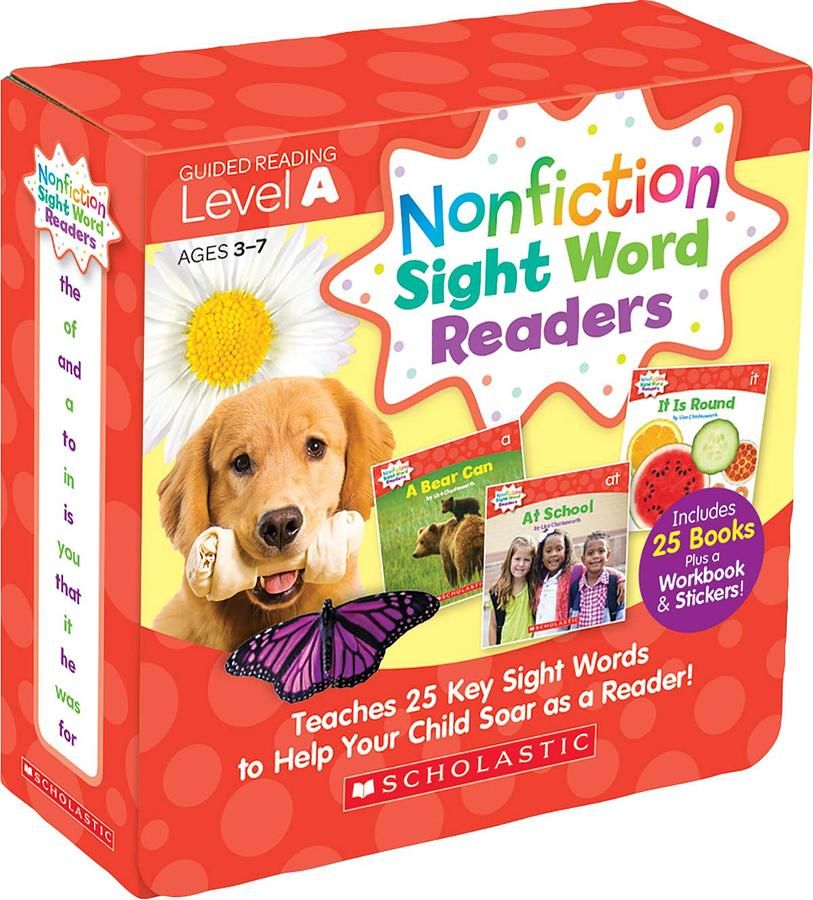 Nonfiction Sight Word Readers: Guided Reading Level A (Parent Pack/+Workbook/Stickers/25冊合售)