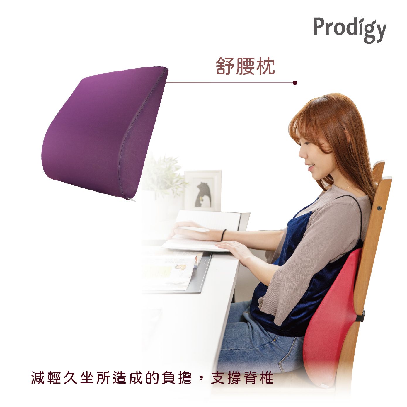 Prodigy波特鉅-舒腰枕(涼感防蚊款) / 深紫